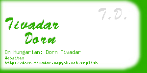 tivadar dorn business card